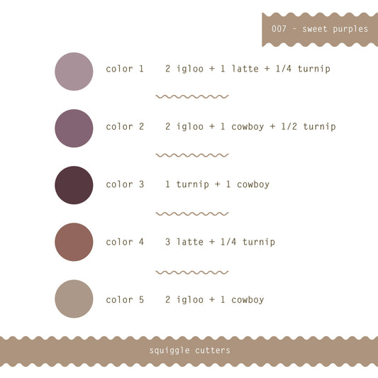 Sweet Purples Polymer Clay Color Recipes